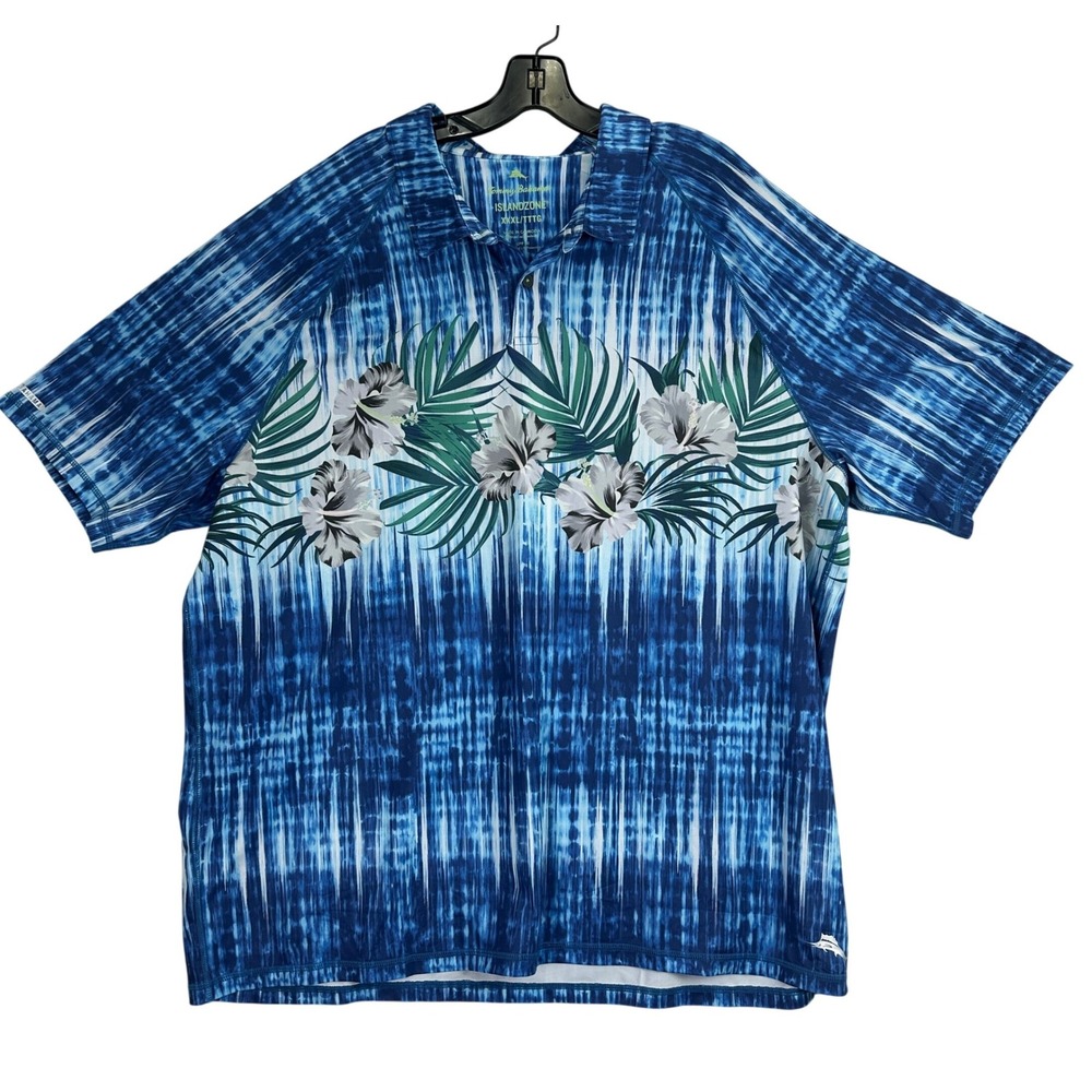 Tommy‎ Bahama IslandZone T-Shirt Mens XXXL Blue Tropical Beach UPF 30
